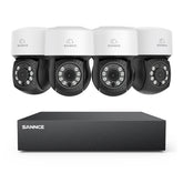 5MP 8 Channel PT Security Camera System - Hybrid 5-in-1 DVR, Pan & Tilt CCTV Camera, 100 ft Night Vision, Motion Detection, Outdoor, Waterproof